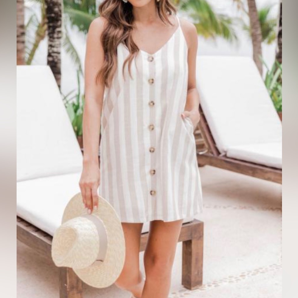 Free Spirited Taupe Dress NWOT
